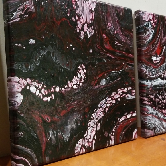 10"x10" (set of 3) Handmade Paint Pour - Picture 6 of 8